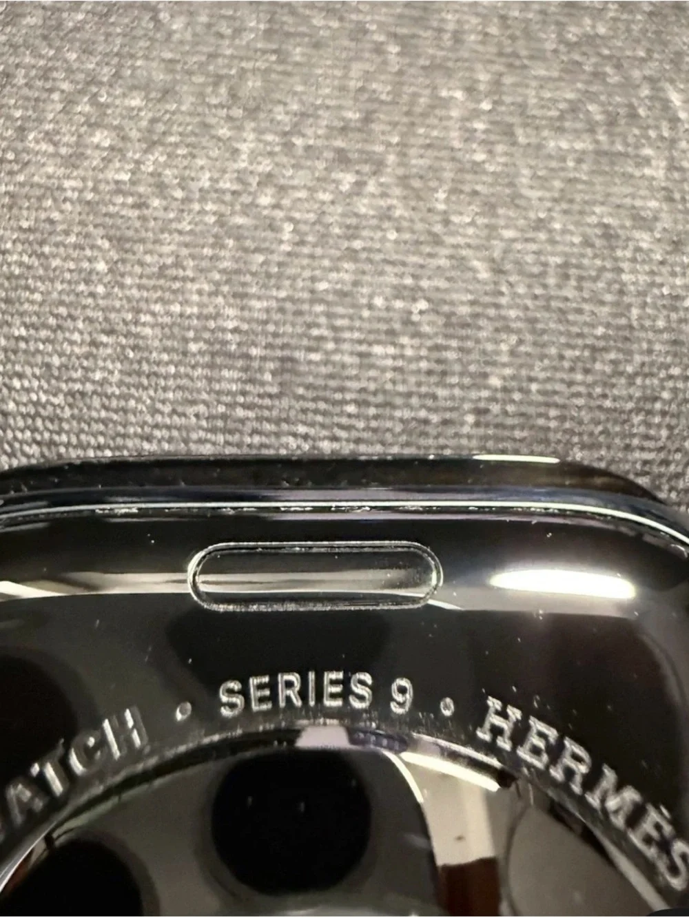 Hermes Black Smartwatch with Light Blue Numerals